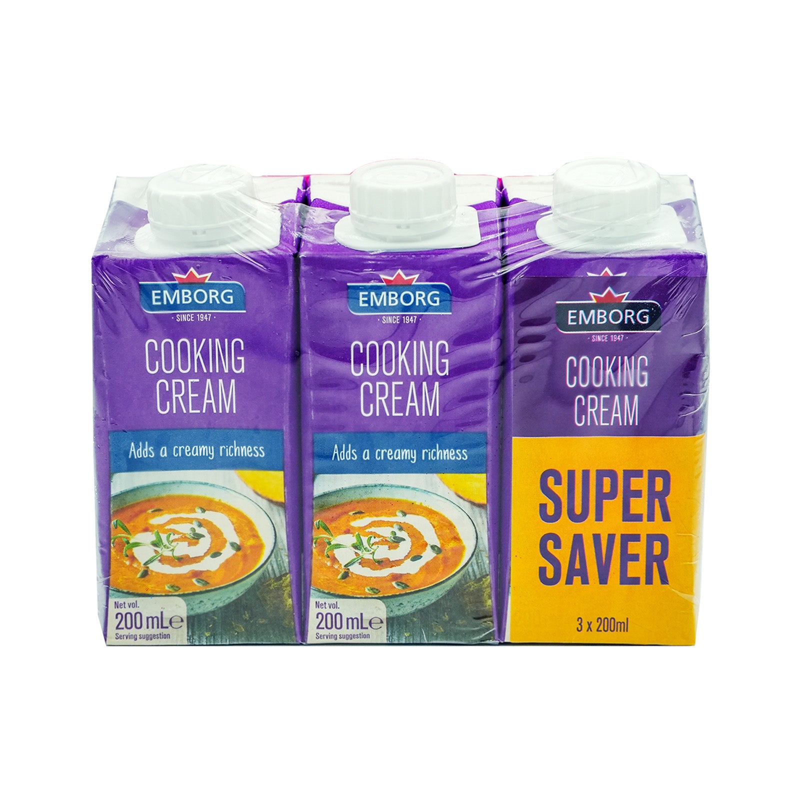 Emborg French UHT Cooking Cream 200ml x 3