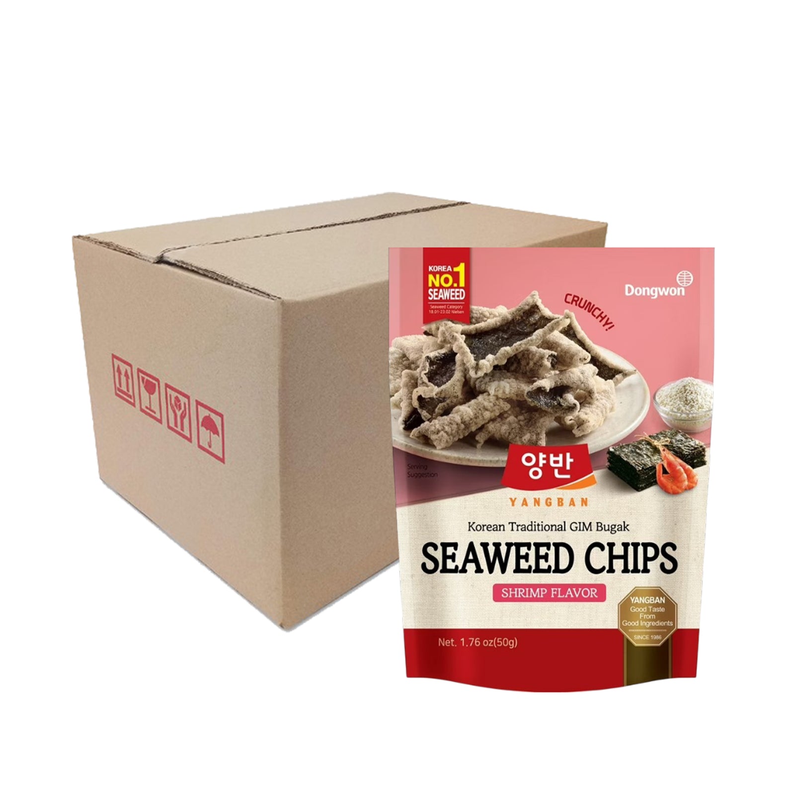 Yangban Bugak Seaweed Chips with Shrimp 50g
