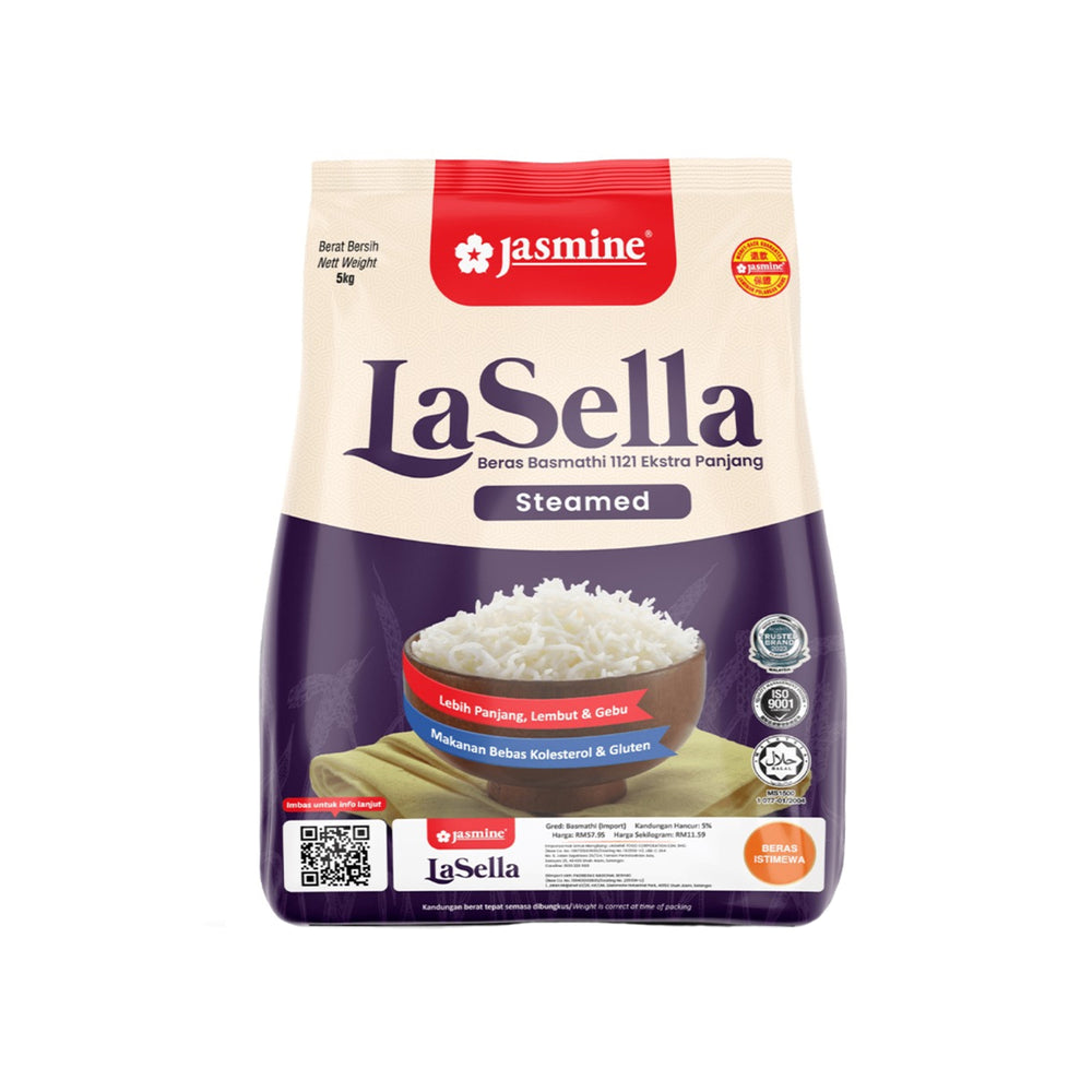 Jasmine Lasella Steamed Basmathi Rice 5kg