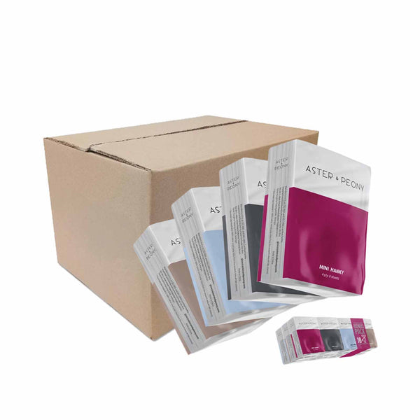 Aster & Peony Mini Hanky Tissue 4 ply 8 sheets x 12 (highest price)