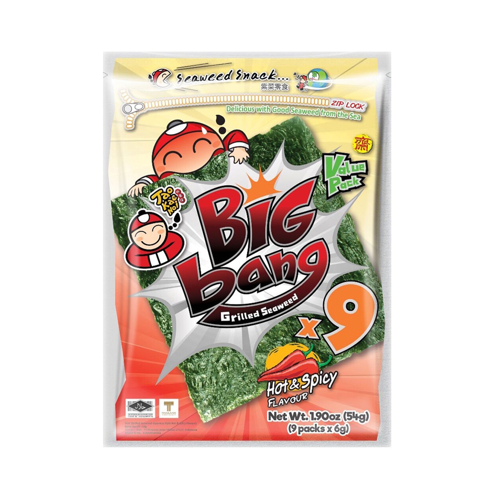 Tkn Big Sheet Seaweed Hot & Spicy 28.8g