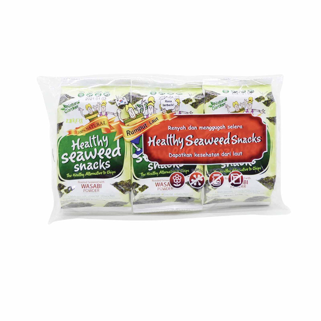 Natural Garden Seaweed Wasabi 3pcs/pack