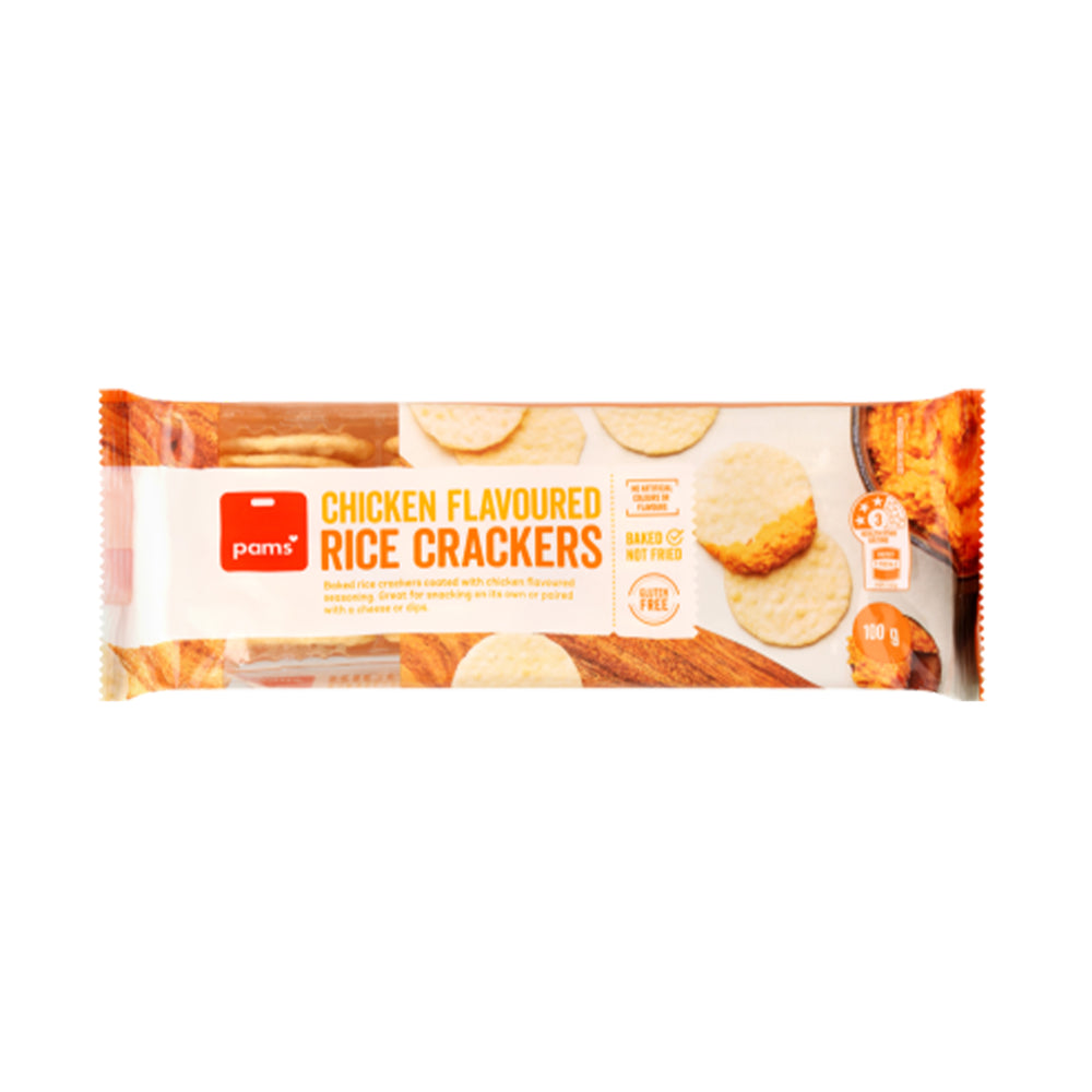 Pams Rice Crackers Chicken Flavor 100g