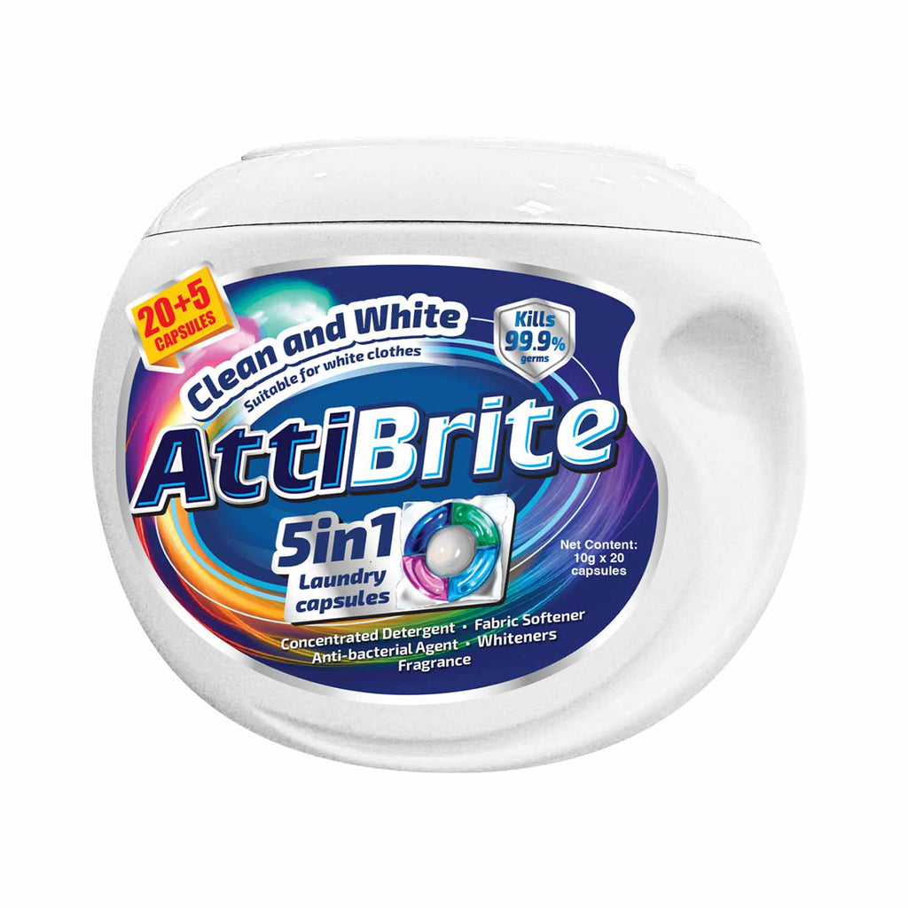 Attibrite Laundry Capsules Clean & White 10g x 20