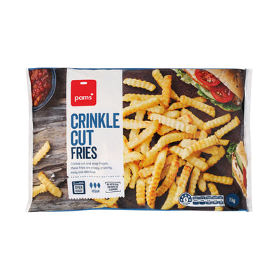 Pams Frozen Fries Crinkle Cut 1kg