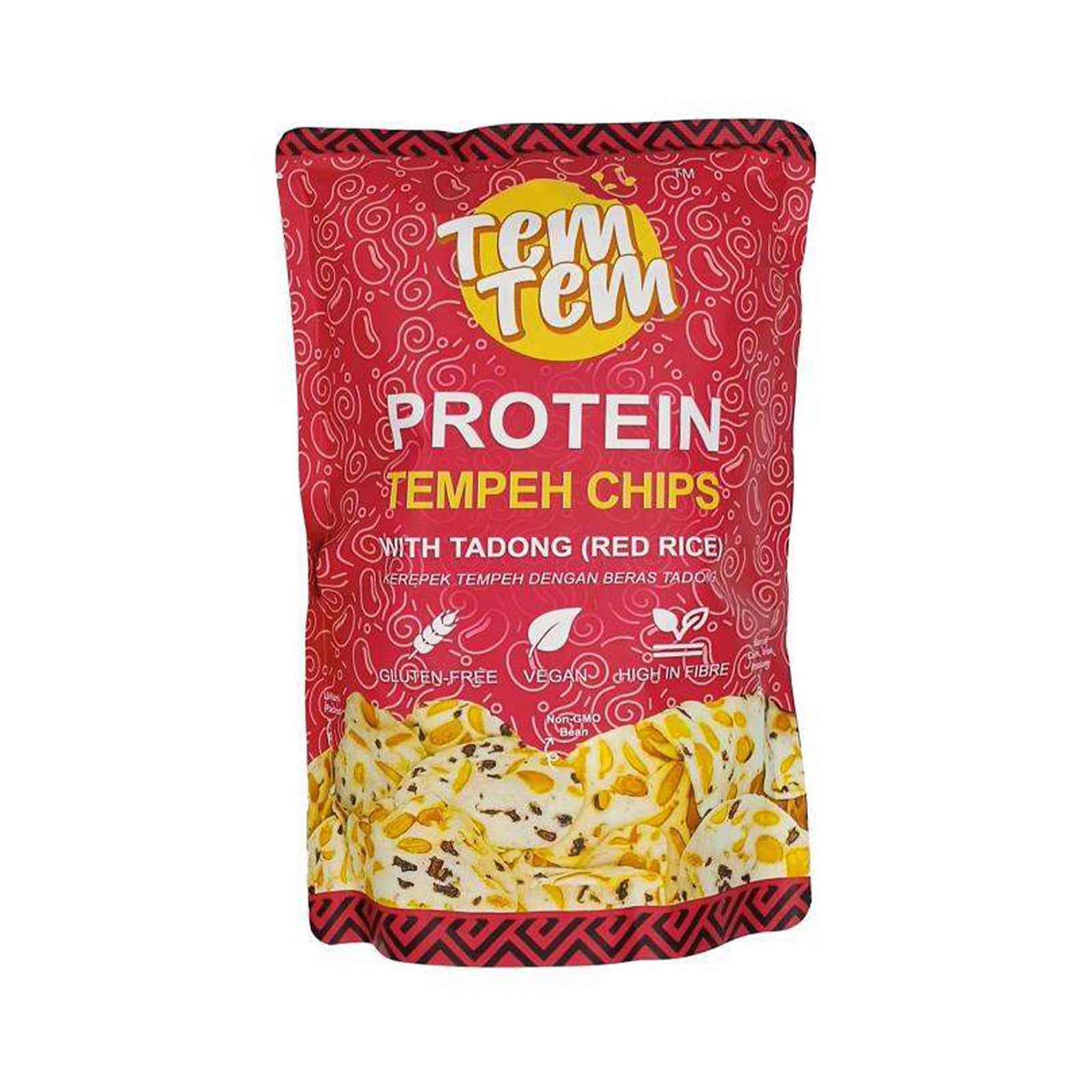 Tem Tem Protein Tempeh Chips Tadong Red Rice 100g