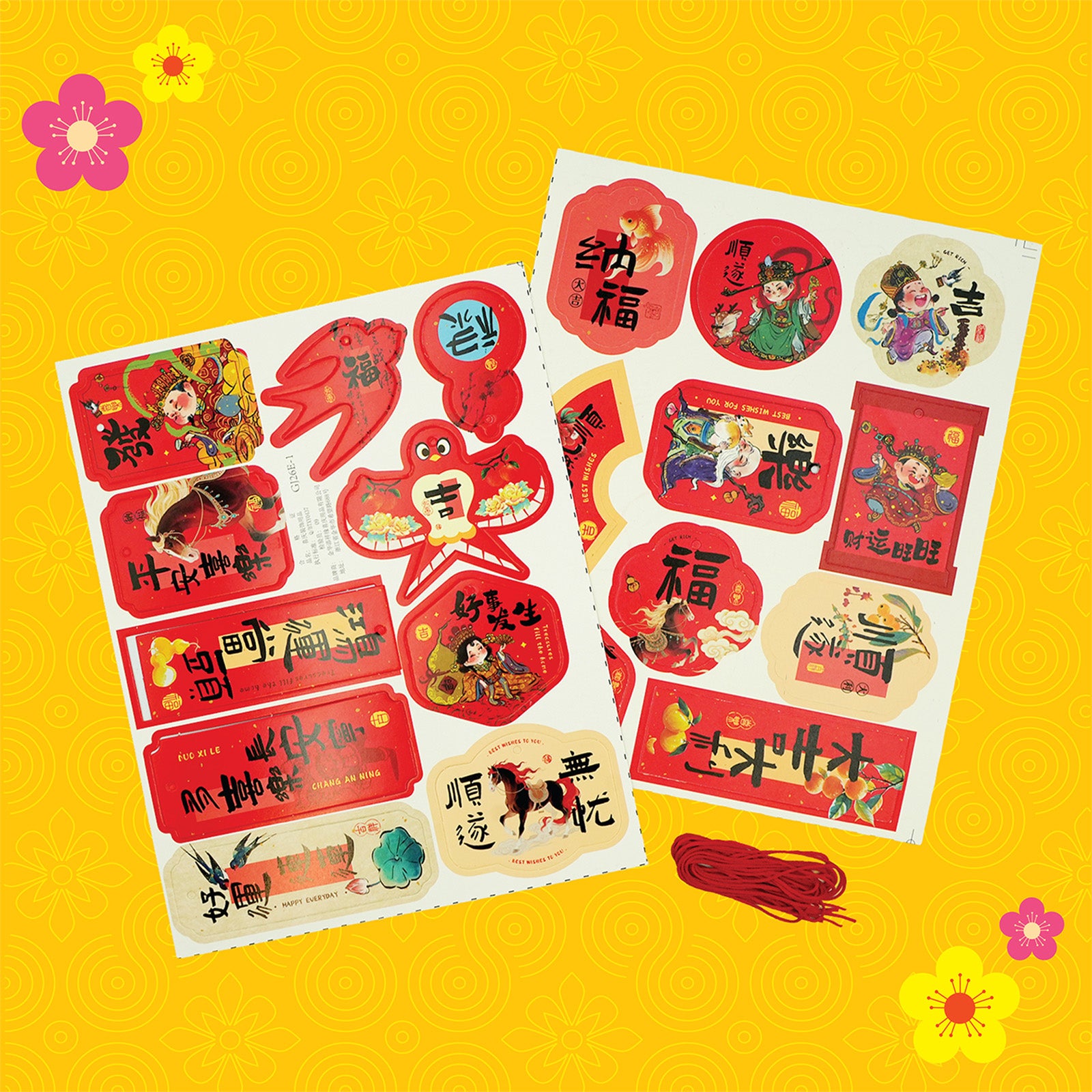 CNY Blessing Cardboard Pendant