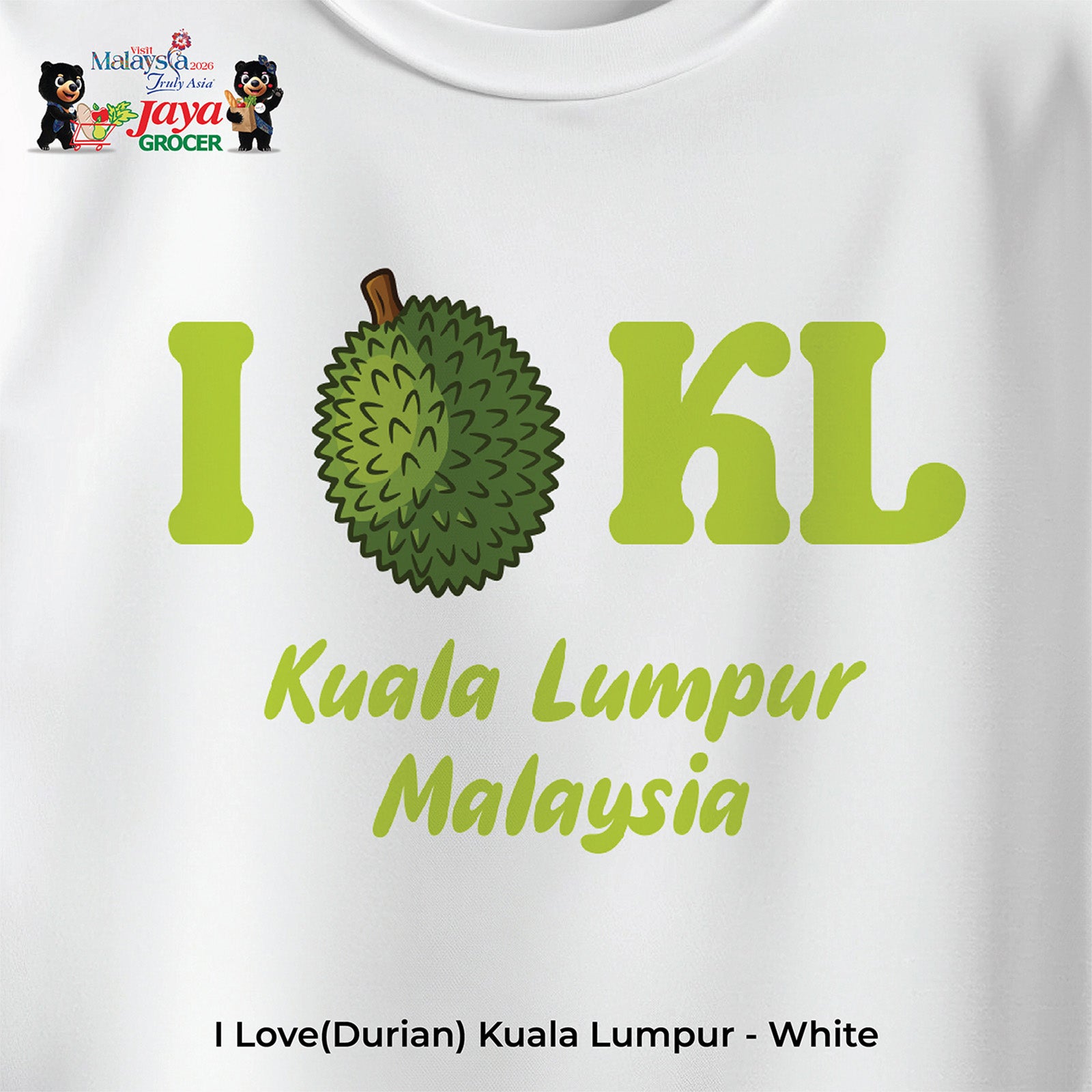 JS Apparel - I Durian KL (White-XL)