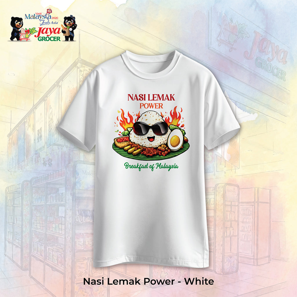 JS Apparel - Nasi Lemak Power (White-M)
