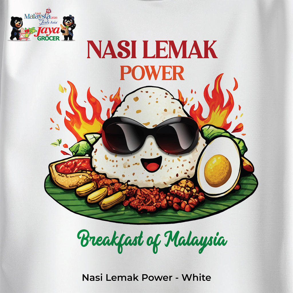 JS Apparel - Nasi Lemak Power (White-M)