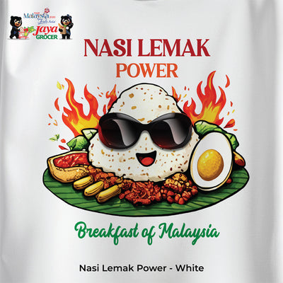 JS Apparel - Nasi Lemak Power (White-XL)