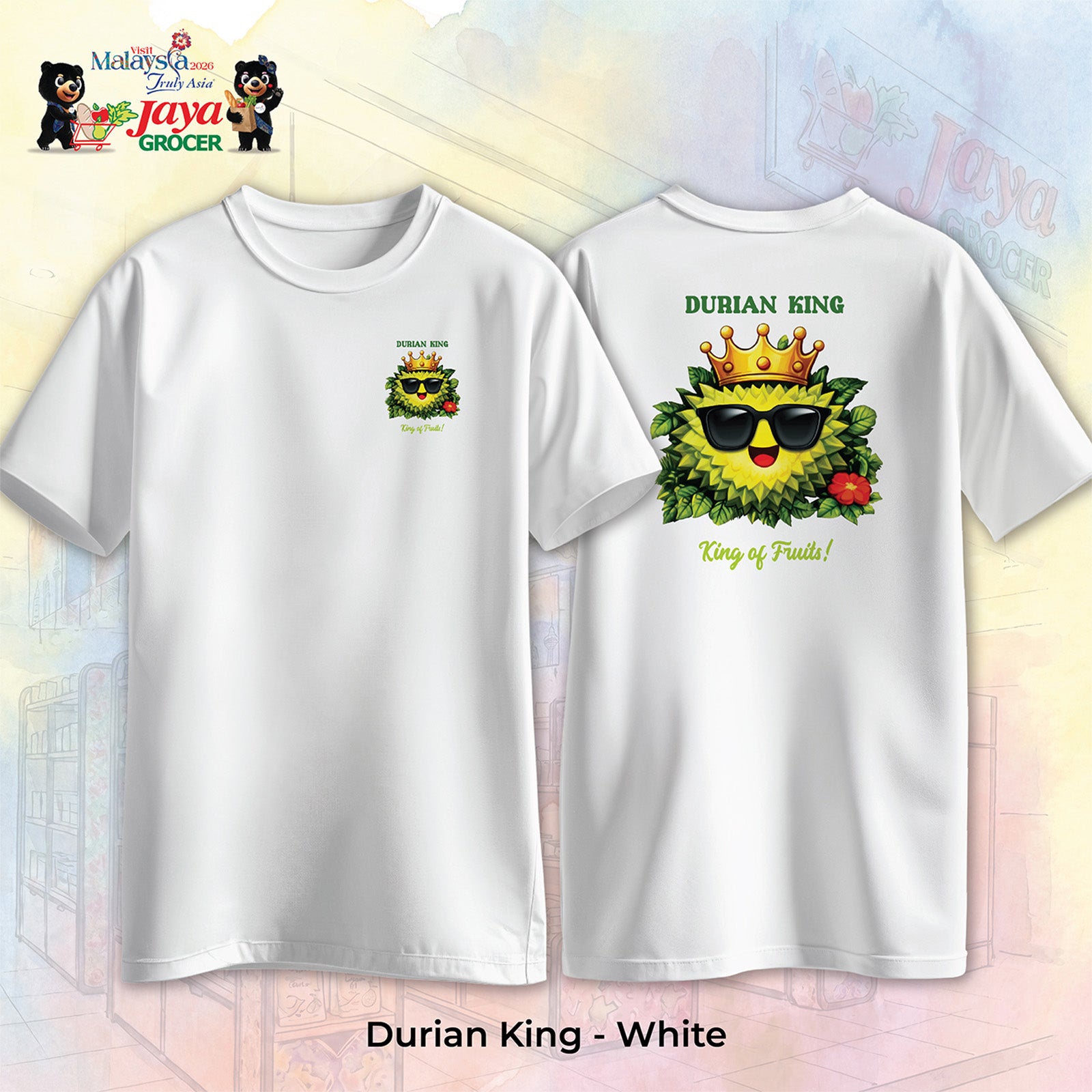 JS Apparel - Durian King (White-L)