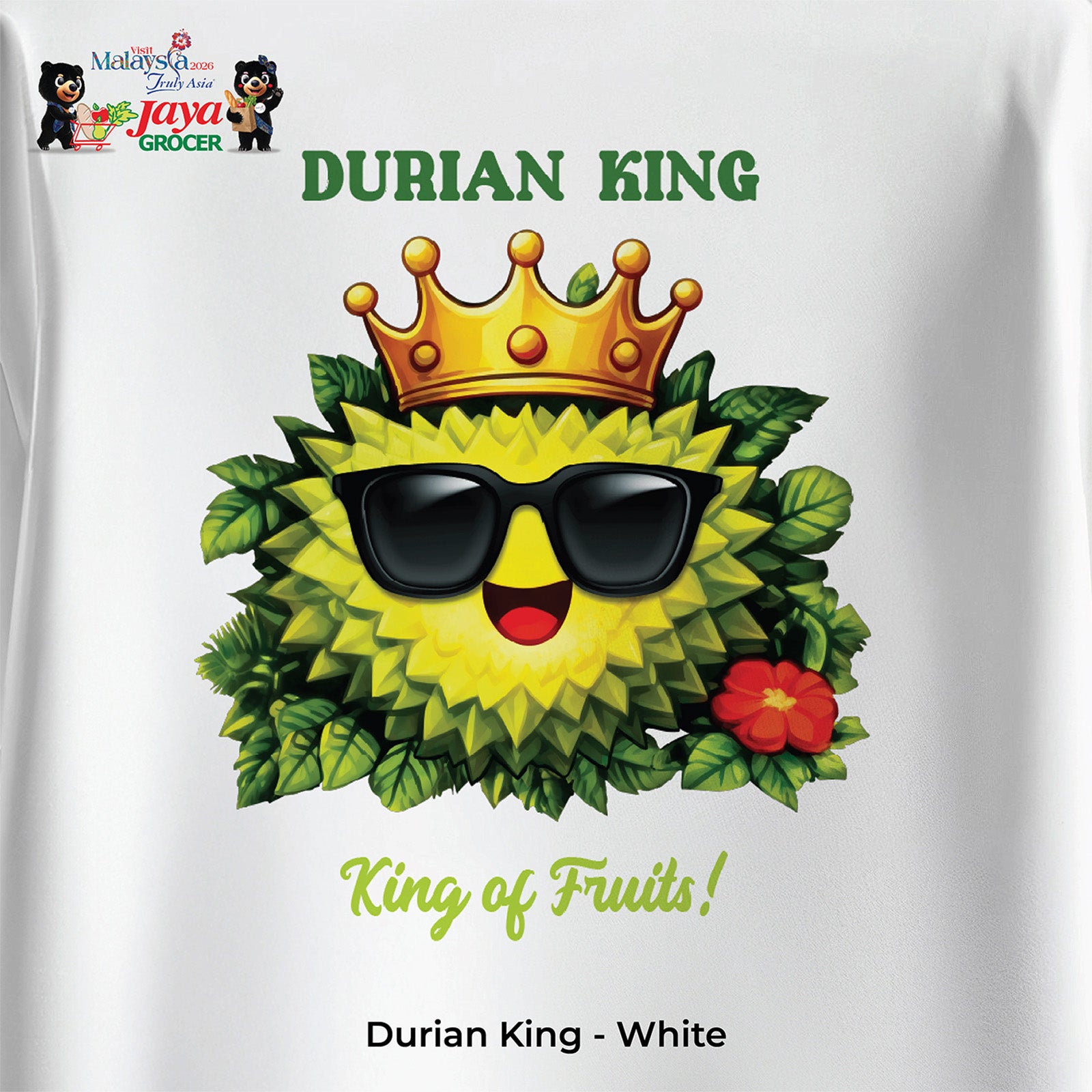 JS Apparel - Durian King (White-L)