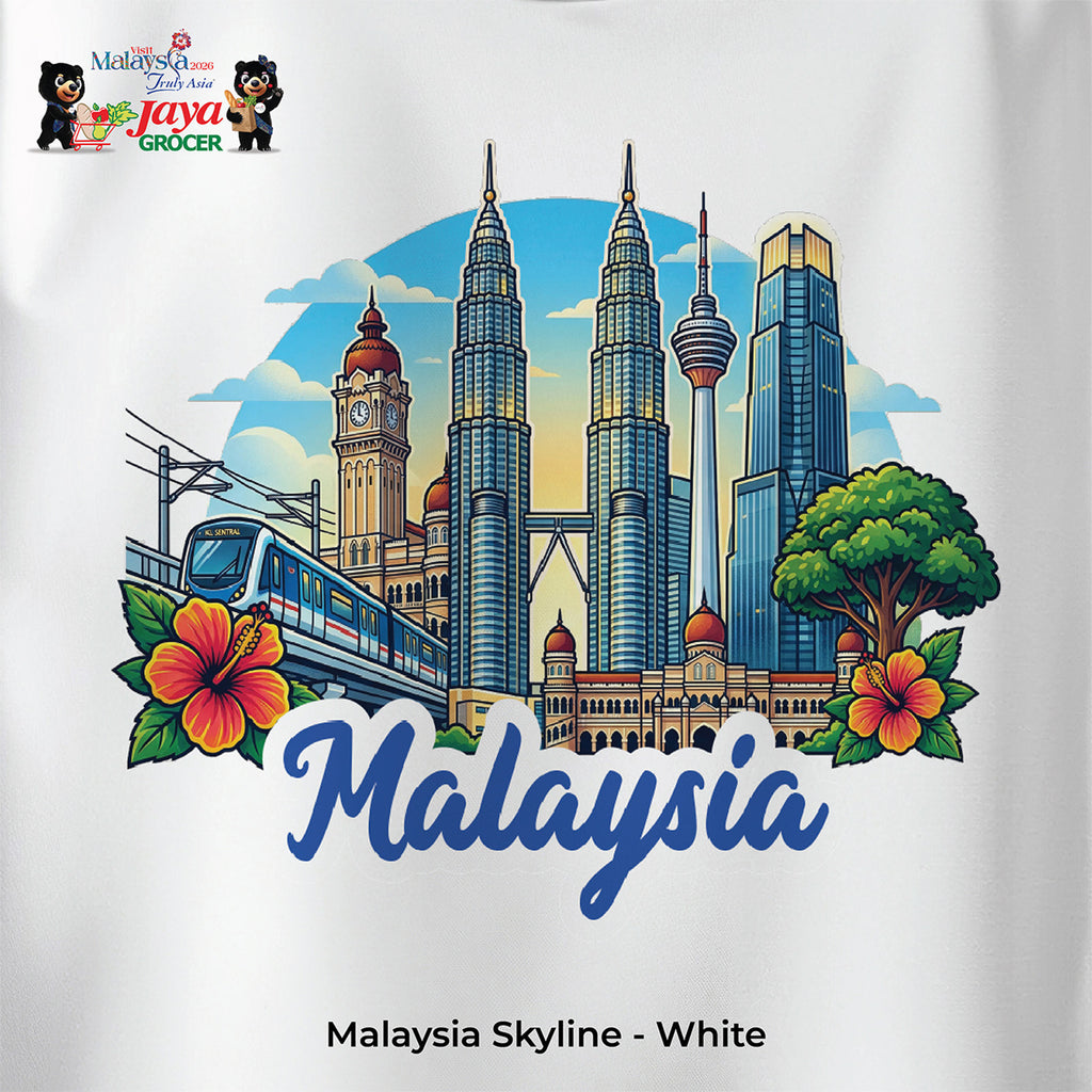 JS Apparel - Malaysia Skyline (White-XL)