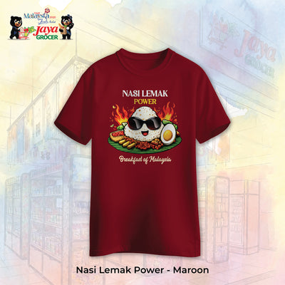 JS Apparel - Nasi Lemak Power (Maroon-XL)