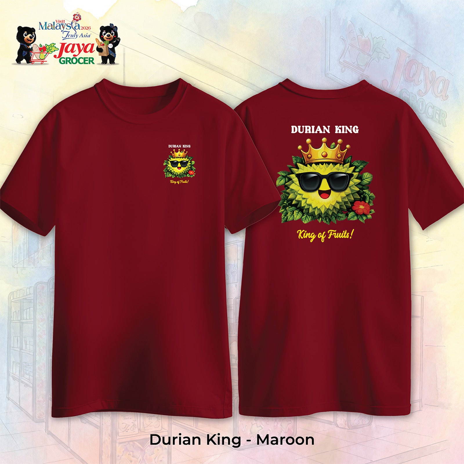 JS Apparel - Durian King (Maroon-XL)