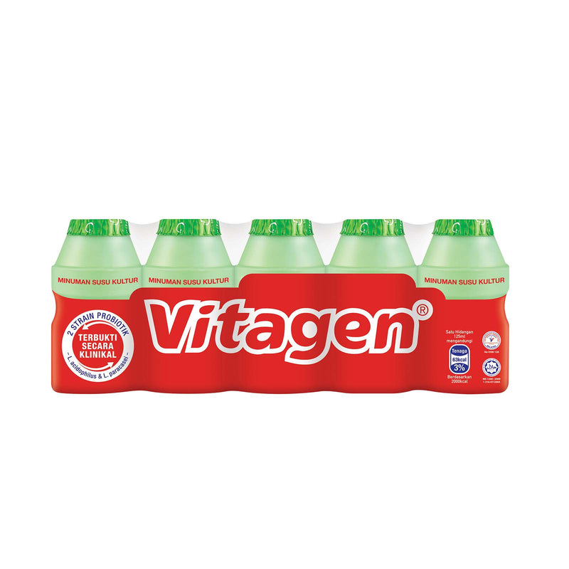 Vitagen Apple Flavour Cultured Milk 125ml x 5