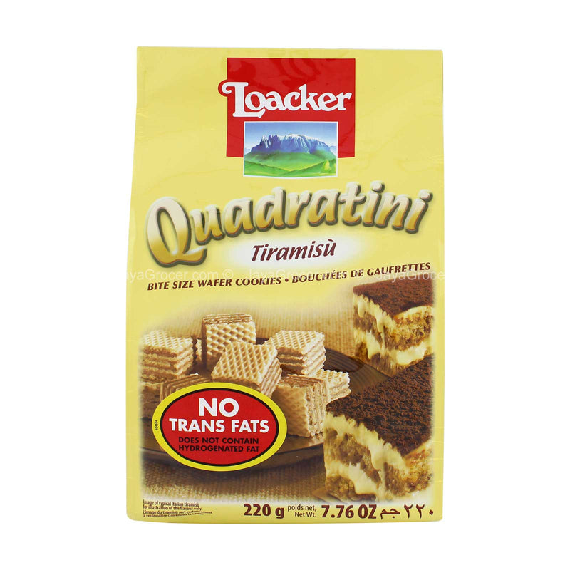 Loacker Quadratini Tiramisu Wafer Cookies 220g