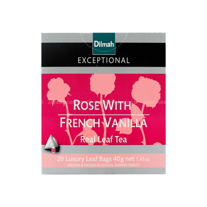 Dilmah Exceptional Rose with French Vanilla Real Leaf Tea 40g