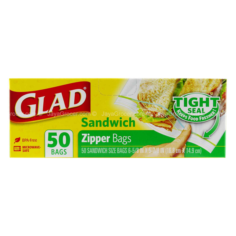 Glad Zipper Sandwich Bag 50pcs/pack