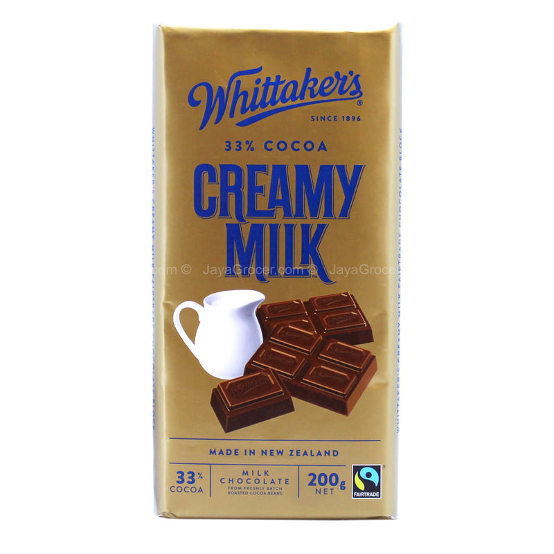 Whittakerâ€™s Creamy Milk Chocolate Bar 200g