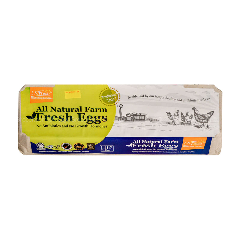 LK Fresh All Natural Farm Fresh Eggs 12pcs/pack