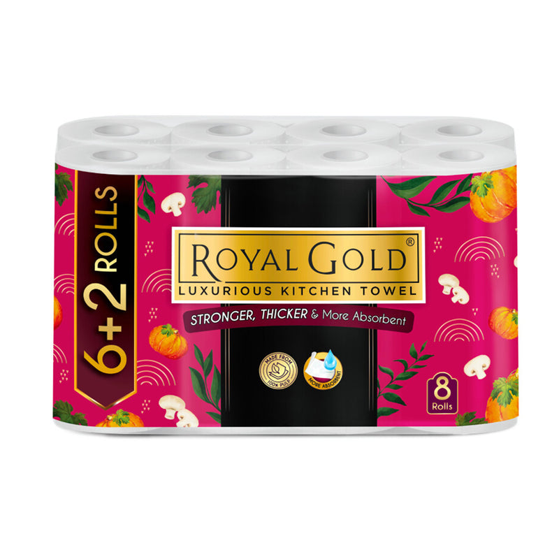 Royal Gold Luxurious Kitchen Towel 50pcs x 8rolls