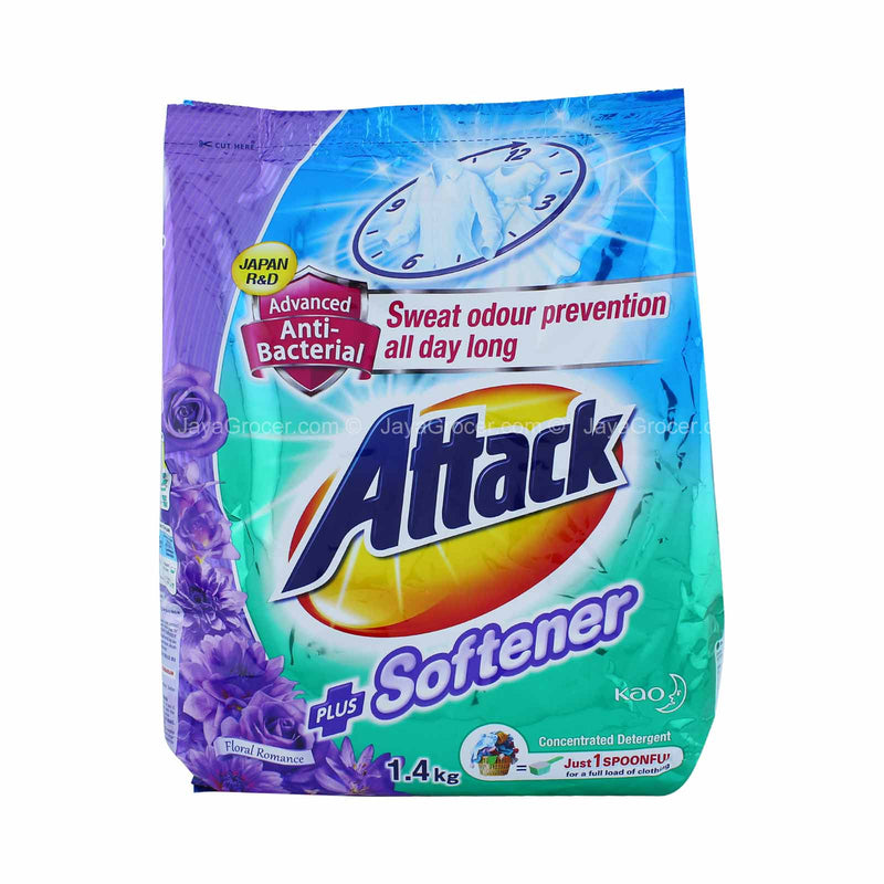 Attack Plus Softener Floral Romance Detergent Powder 1.4kg