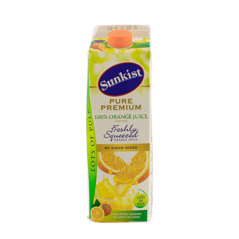 Sunkist Pure Premium 100% Orange Juice With Pulp 1L