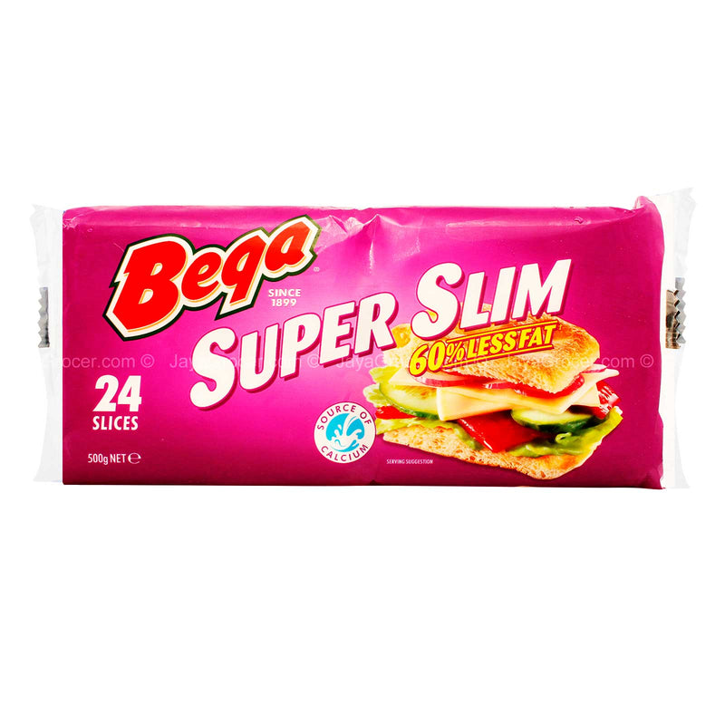 Bega Super Slim Less Fat Sliced Cheese 500g