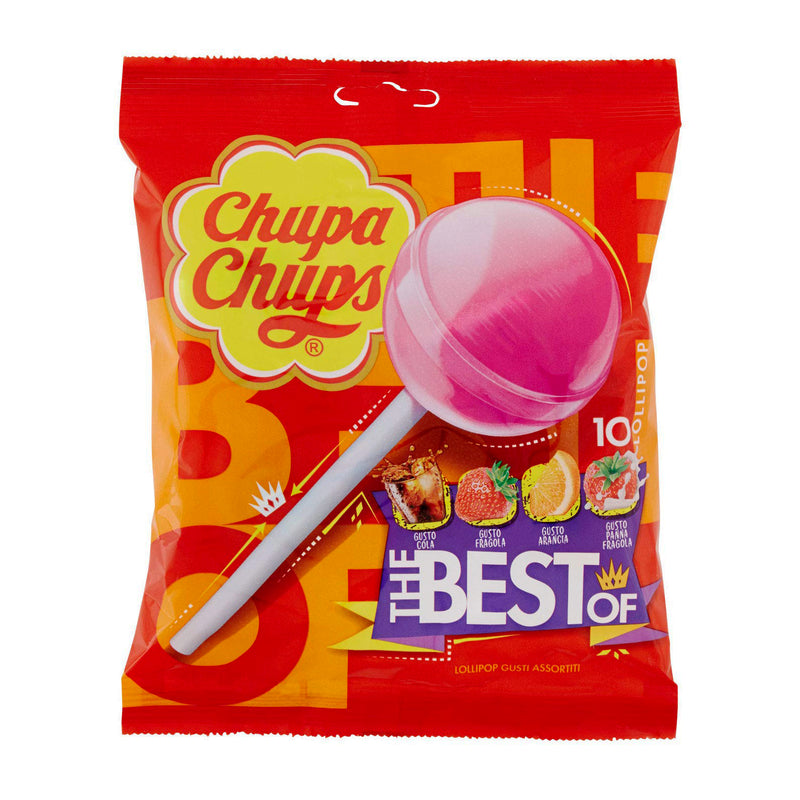 Chupa Chups Assorted Flavour Lollipops 110g x 10