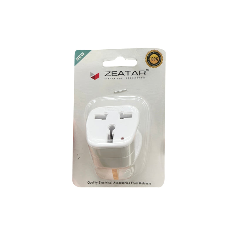 Zeatar Travel Adapter 3Pin With Neon Light