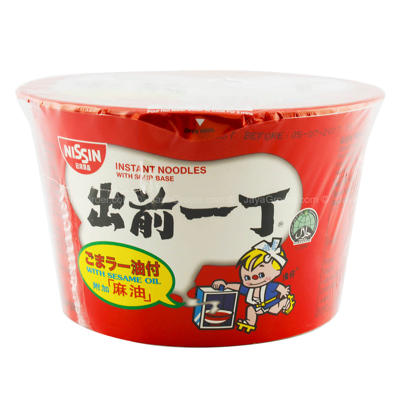 Nissin Instant Noodle Bowl with Sesame Oil Flavour Soup Base 110g