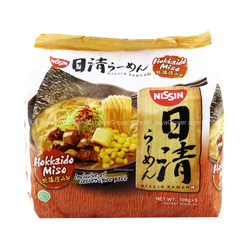 Nissin Japanese Ramen Hokkaido Miso Instant Noodle 106g x 5