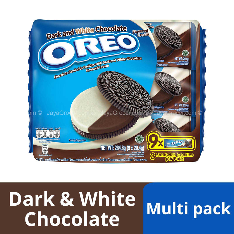 Oreo Dark and White Chocolate Flavored Cream Cookie 27.6g x 9