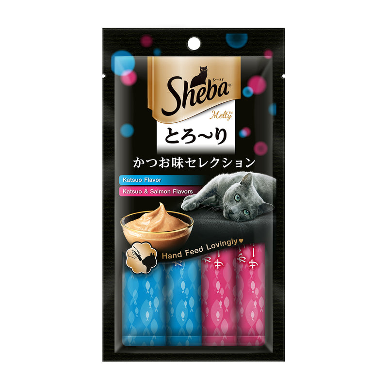 Sheba Melty Katsuo And Katsuo Salmon Flavours 48g