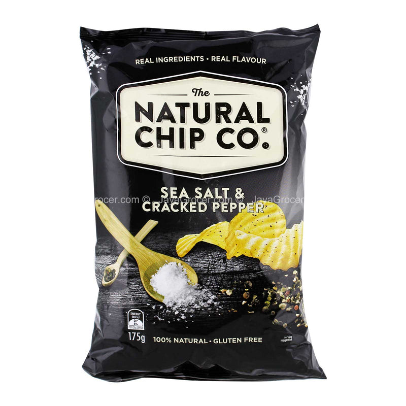 The Natural Chip Co. Sea Salt and Cracked Pepper Potato Chips 175g