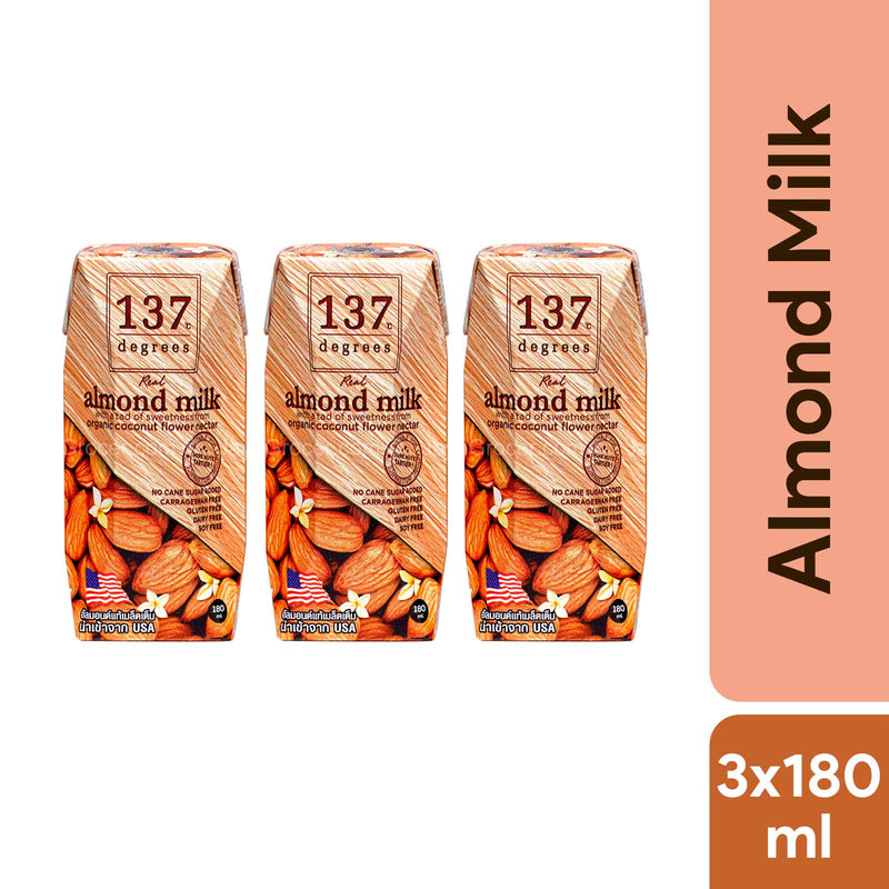 137 Degrees Almond Milk 180ml x 3