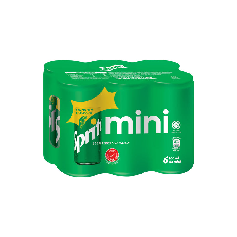 Sprite Mini Can Pack 180ml x 6