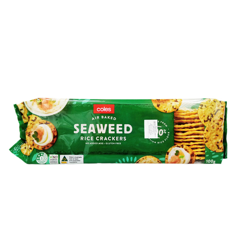 Coles Rice Cracker with Seaweed 100g