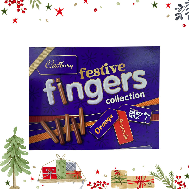 Cadbury Festive Fingers Collection Chocolate Covered Biscuits Selection Box 342g
