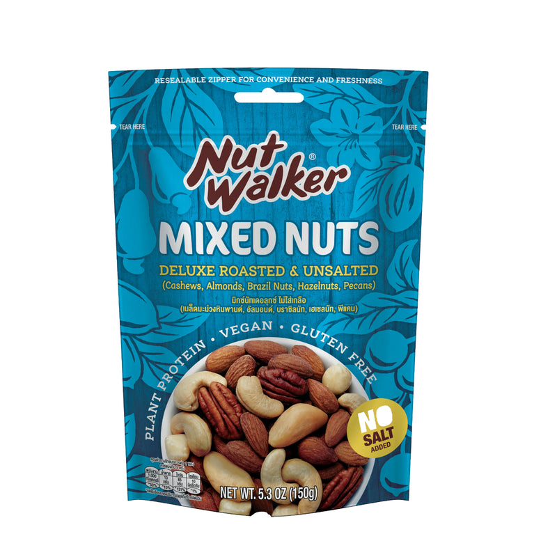 Nut Walker Deluxe Roasted and Unsalted Mixed Nuts 150g