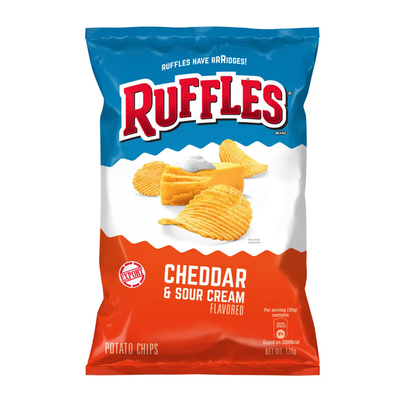 Ruffles Cheddar and Sour Cream Chips (China) 170g